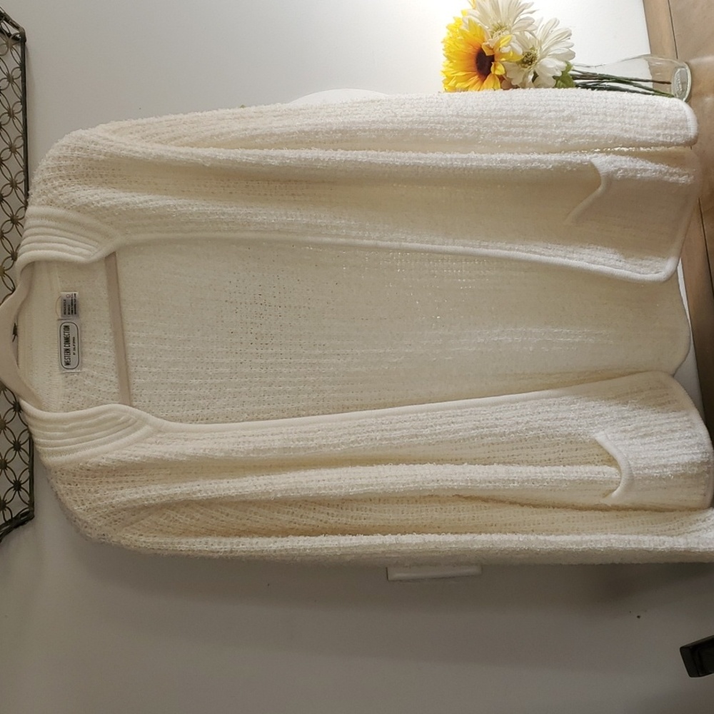 Vintage western connection ivory cardigan